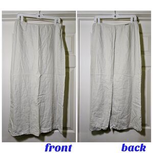 Calvin Klein Jeans Women's Maxi Skirt Black 100% Flax Size 10 Lagenlook